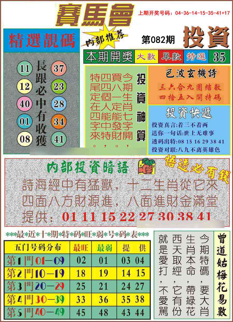 082期马会投资[图]